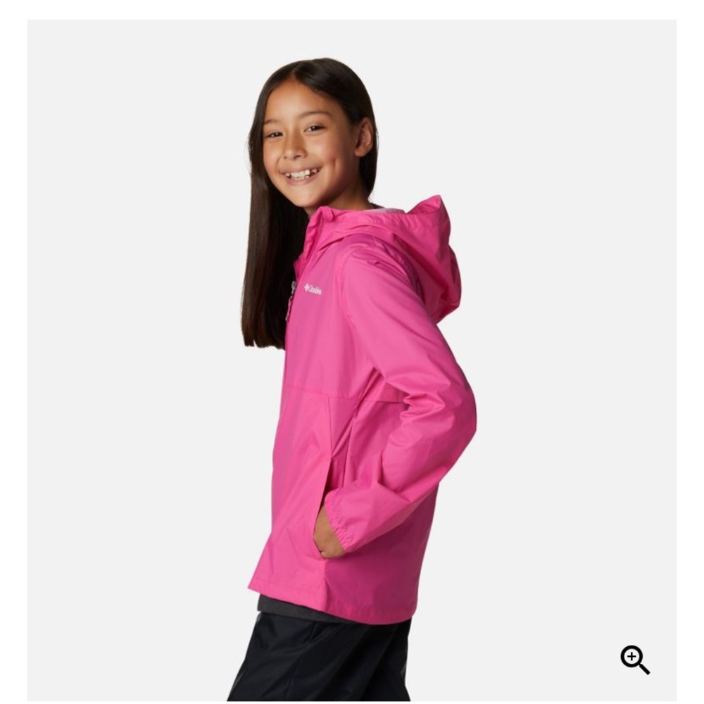 Columbia Arcadia pink girls rain jacket